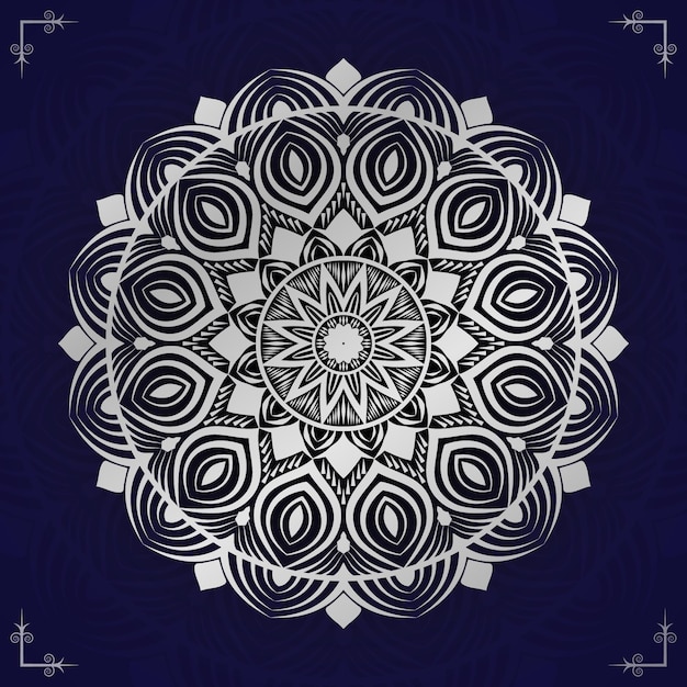 Conception De Mandala De Luxe Avec Un Design Vectoriel Premium