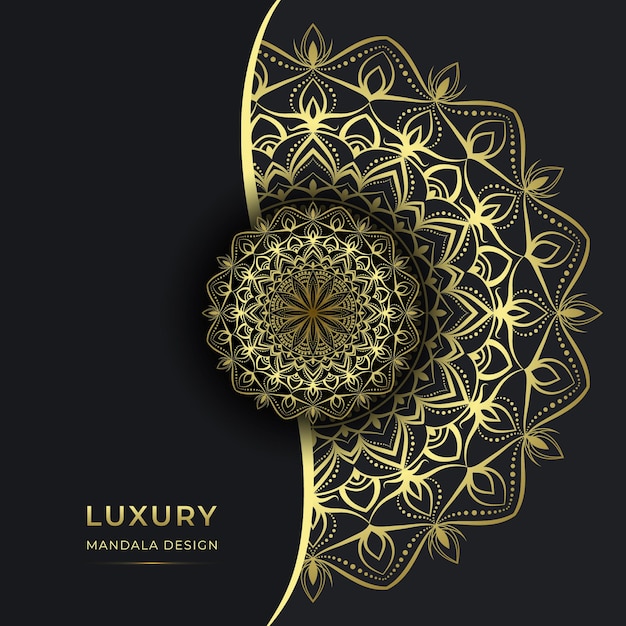 Vecteur conception de mandala de luxe vecteur premium