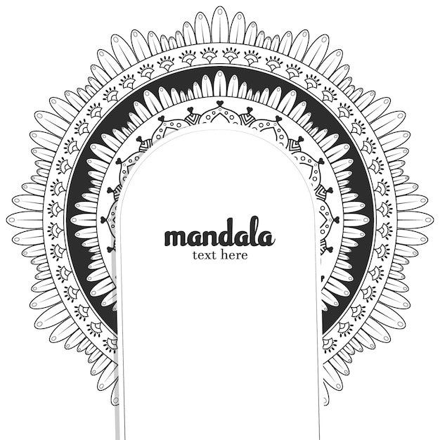 conception de mandala noir