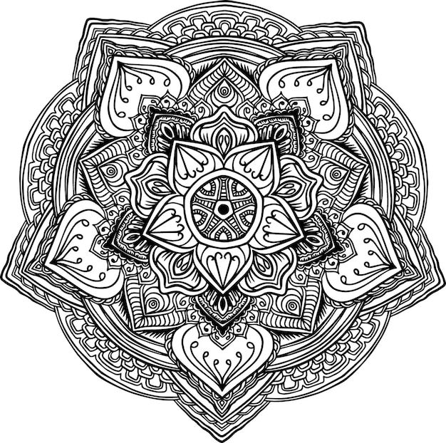 Conception De Mandala Oriental Vintage Primum Vector