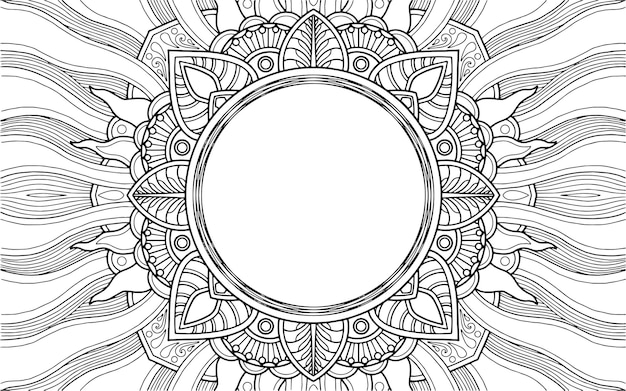 Conception De Mandala De Page De Coloriage Avec L'espace Des Textes