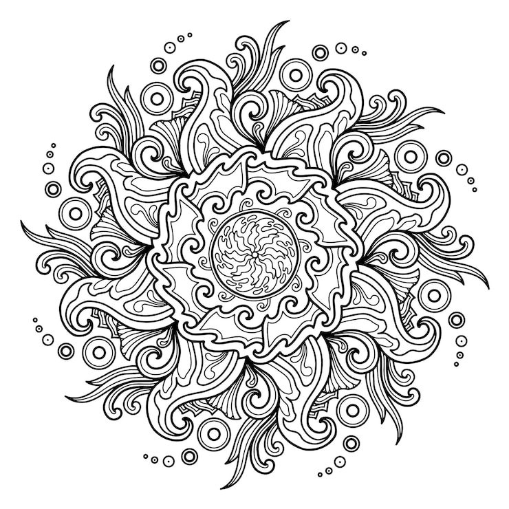 Conception de mandala pour coloriage