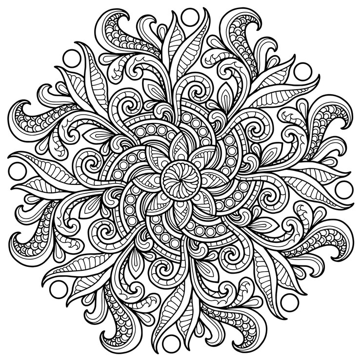 Conception de mandala pour coloriage
