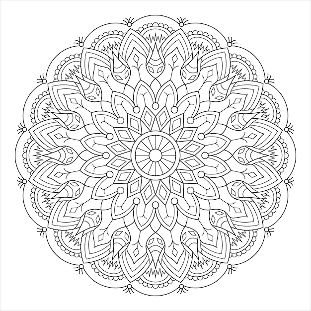 Conception De Mandala Pour Coloriage