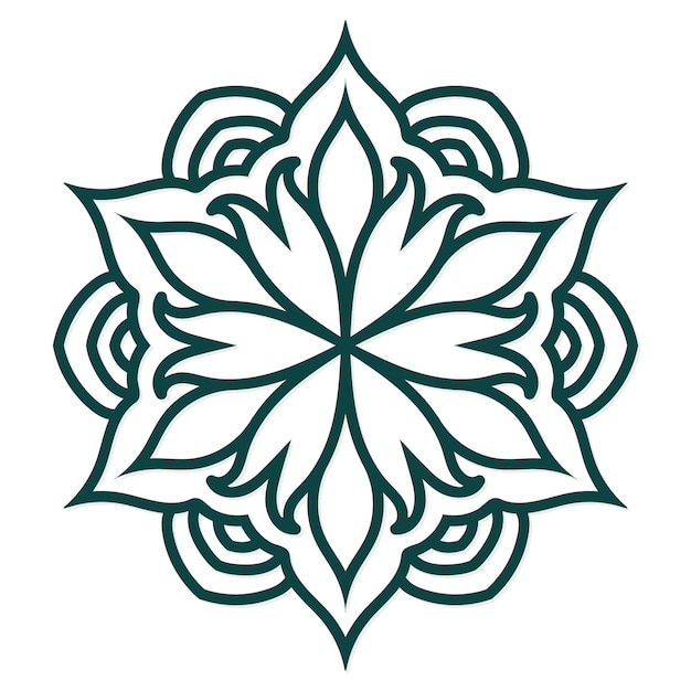 Vecteur conception de mandala de symétrie