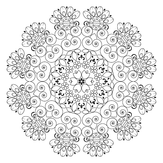 Conception De Mandala De Vecteur