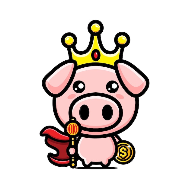 Conception De La Mascotte Du Personnage De Cochon Mignon