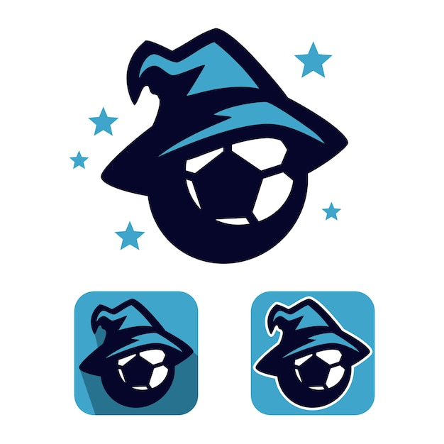 Vecteur conception de mascotte de football wizard