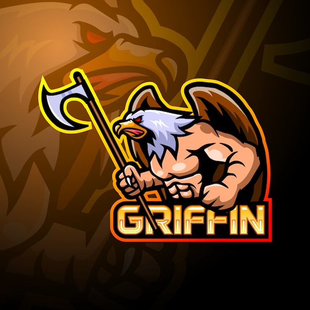 Conception de mascotte Griffin esport logo