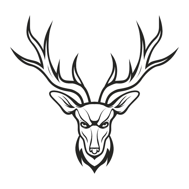 Conception de mascotte de logo de cerf