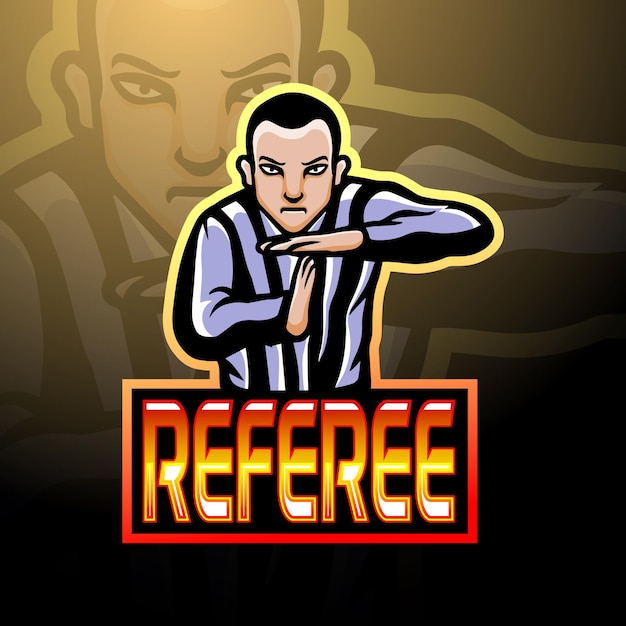 Conception De Mascotte De Logo Esport Arbitre