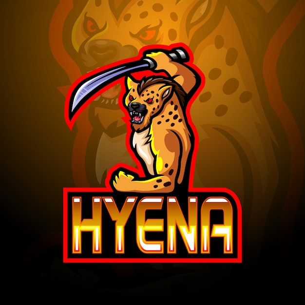 Conception De Mascotte De Logo D'esport De Hyène