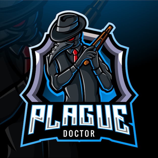 Conception De Mascotte De Logo Esport Peste