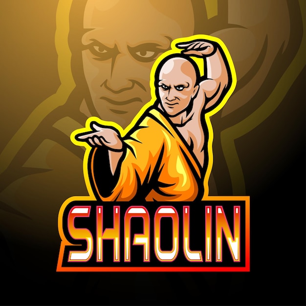 Conception De Mascotte De Logo D'esport De Shaolin