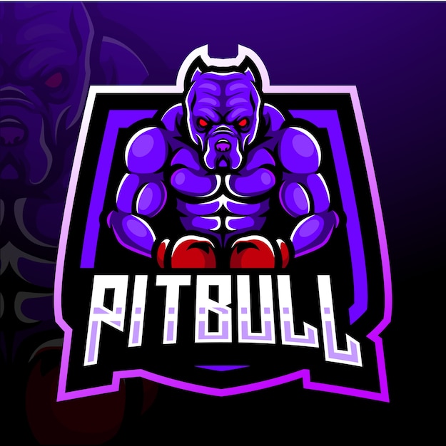 Conception De Mascotte Logo Pitbull Esport