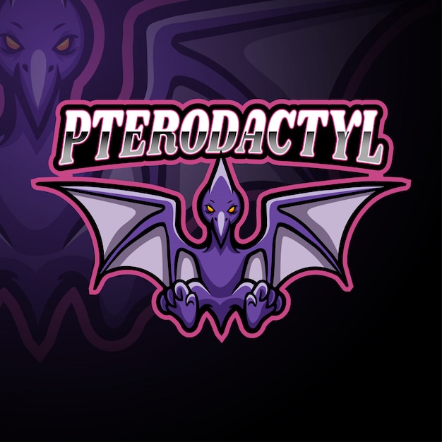 Conception De Mascotte Logo Ptérodactyle Esport