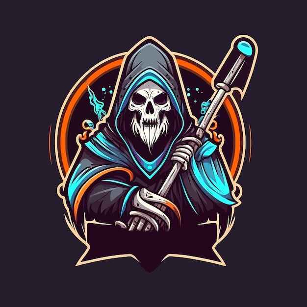 Conception De Mascotte Reaper Esports, Modèle De Logo De Jeu, Illustration