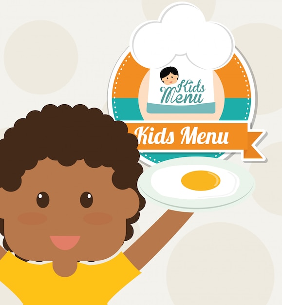 Vecteur conception de menu pour enfants