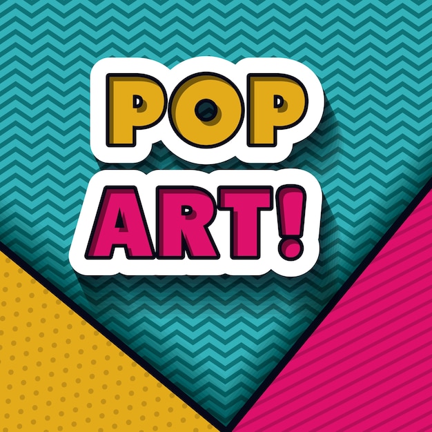 Vecteur conception de message pop art