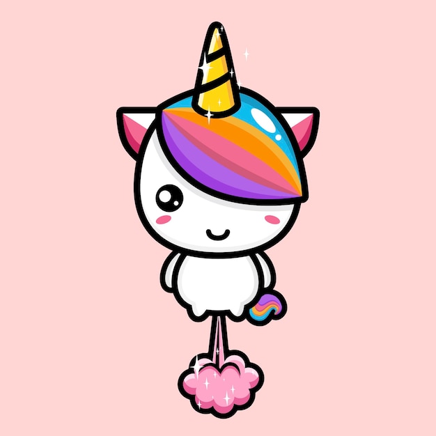 Conception Mignonne De Mascotte De Licorne