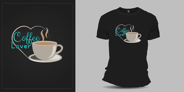Vecteur conception minimale d'amateur de café pour t-shirt