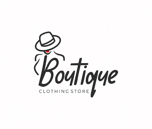 Conception minimale du logo d'une boutique