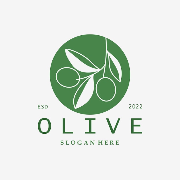 Conception Minimale Du Logo Olive