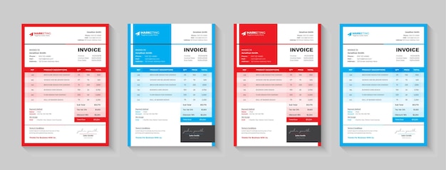 Conception Minimale De Facture D'entreprise Pour Le Siège Social. Facturation Devis, Factures