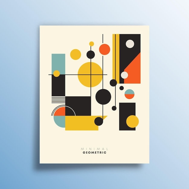 Conception minimale géométrique pour flyers affiches brochure couvre fond d'écran typographie ou autres produits d'impression Illustration vectorielle