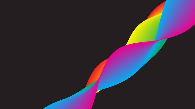Conception minimaliste du vecteur d'arrière-plan d'une onde de gradient colorée