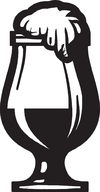 Vecteur conception minimaliste de logo vectoriel de bouteille de bière et de verre pour les marques à thème modernes ou contemporaines