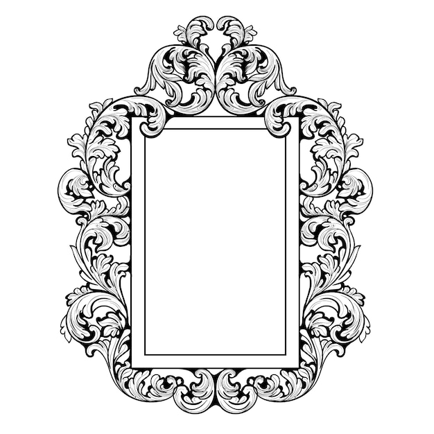 Vecteur conception de miroir décoratif