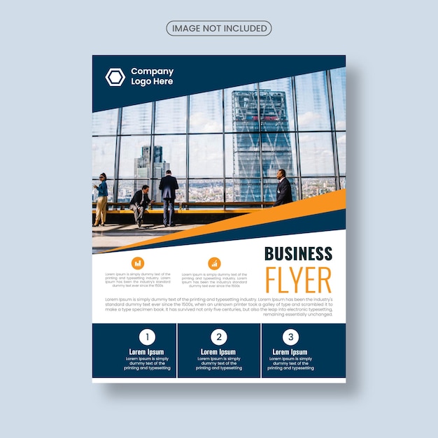 Conception de la mise en page du modèle de flyer Modèle de flyer plat et minimal