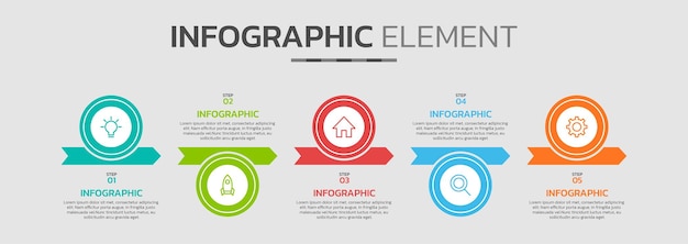 Conception De Mise En Page Infographique Blanche à Quatre étapes Moderne Pour Diagramme D'entreprise Flux De Travail