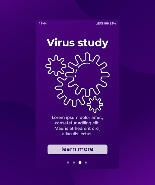 Conception Mobile De Vecteur D'étude De Virus