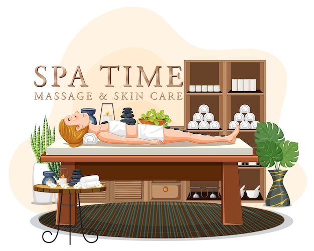 Vecteur conception de modèle d'affiche de spa de luxe