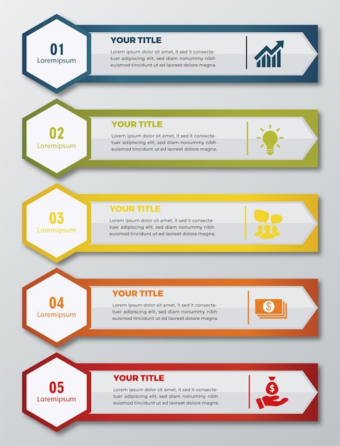 Conception De Modèle De Bannière D'entreprise Infographie Vectorielle Gratuite