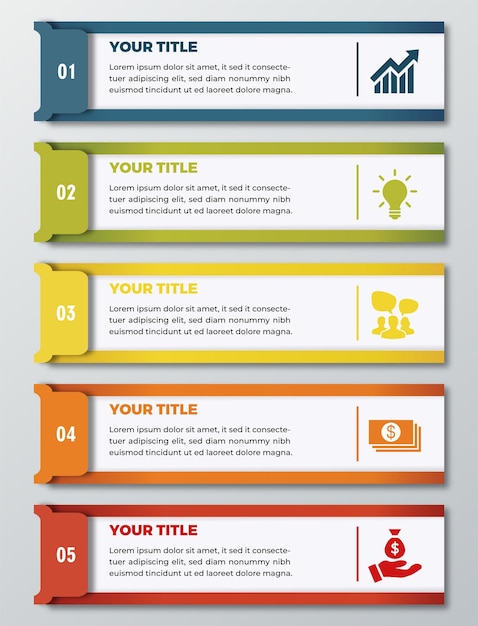 Vecteur conception de modèle de bannière d'entreprise infographie vectorielle gratuite