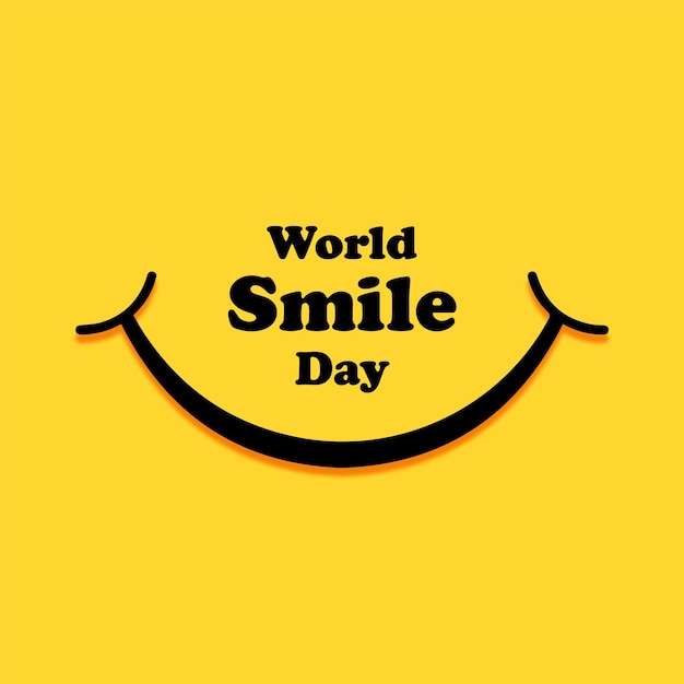 Vecteur conception de modèle de bannière jaune journée mondiale du sourire