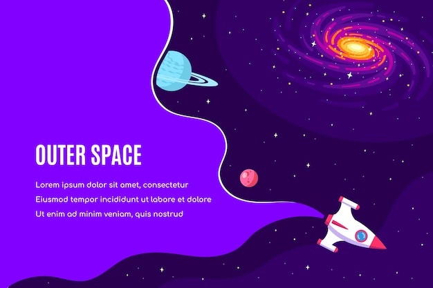 Conception De Modèle De Bannière Pour L'espace Extra-atmosphérique, La Science, L'astronomie Et L'astrophysique