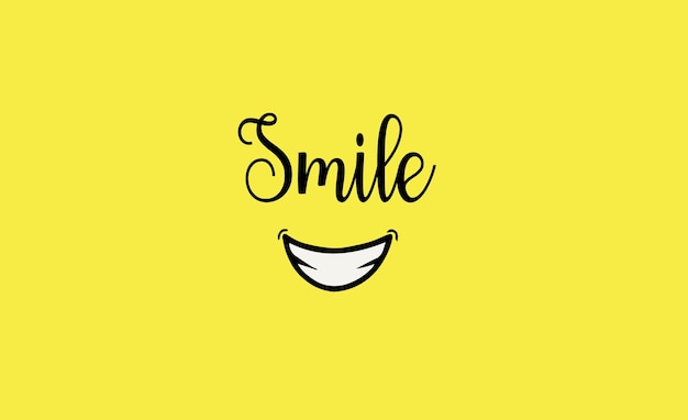 Vecteur conception de modèle de bannière de sourire heureux