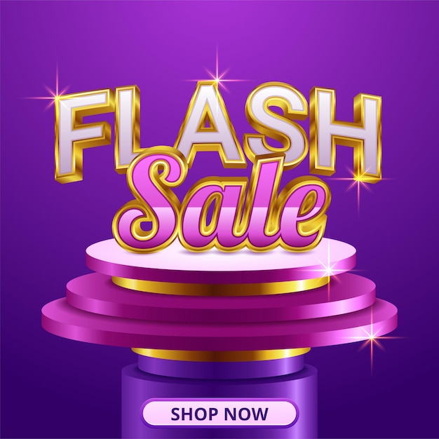 Conception de modèle de bannière de vente flash
