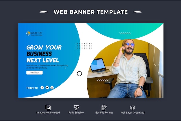Conception De Modèle De Bannière Web D'entreprise