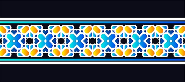 Conception de modèle de bordure de motif coloré