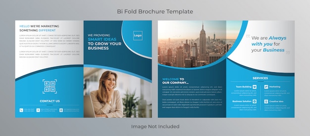 Conception de modèle de brochure corporative bi fold