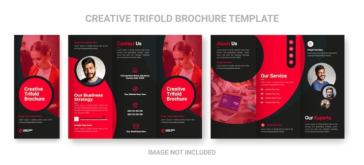 Vecteur conception de modèle de brochure créative à trois volets