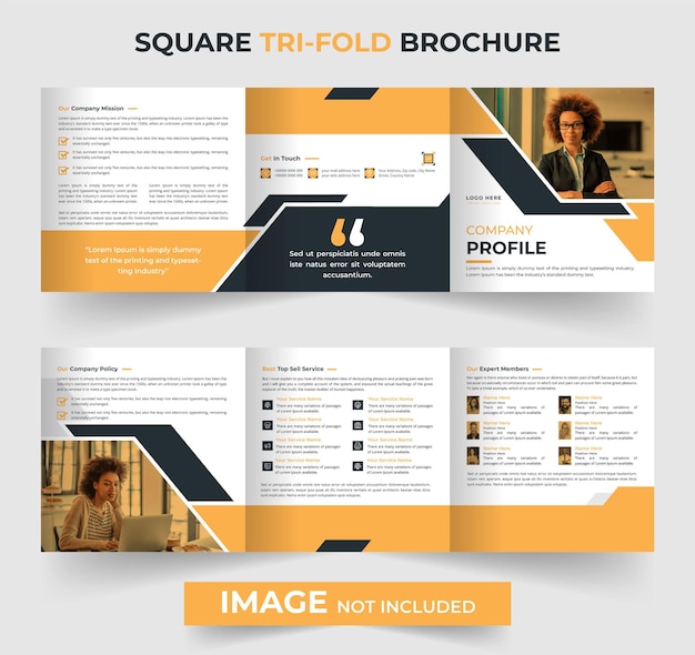 Conception De Modèle De Brochure D'entreprise Carrée Abstraite