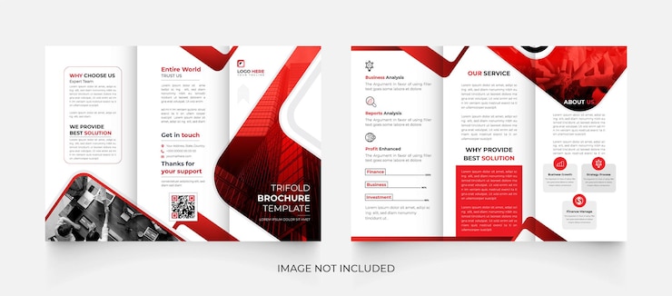 Vecteur conception de modèle de brochure d'entreprise créative à trois volets
