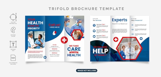 Conception De Modèle De Brochure Médicale à Trois Volets