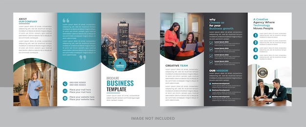 Conception de modèle de brochure à trois volets entreprise créative